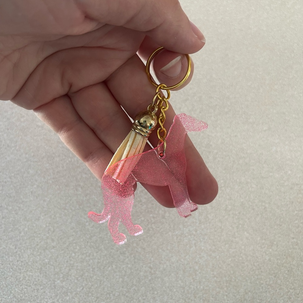 **SPECIAL DEAL** Handmade Greyhound Keychain -Please read description - Picture 2 of 3